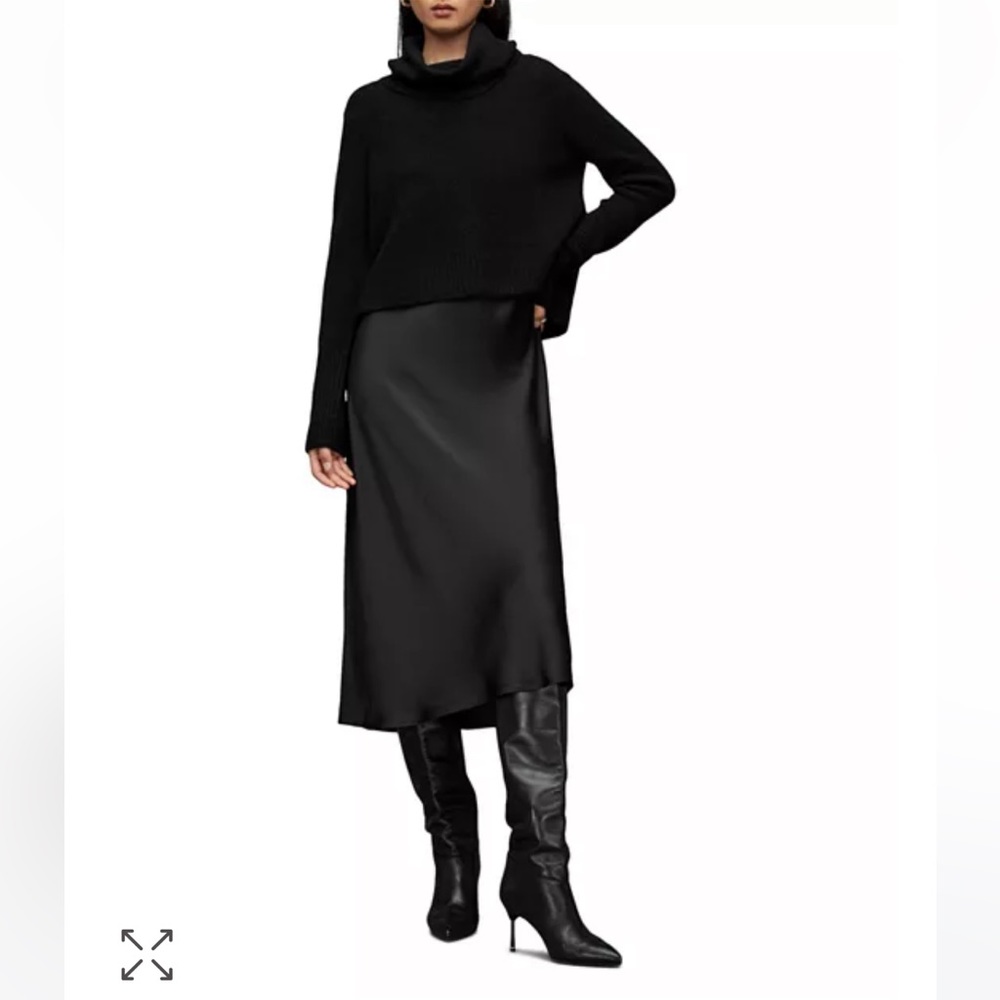 Tierny Roll Neck Layered look dress